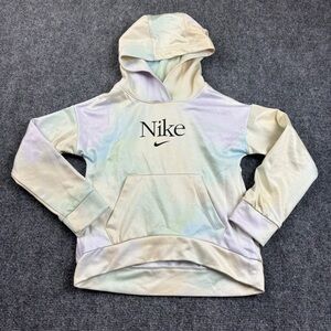 NIKE Girls Pastel Hoodie Hooded Sweatshirt size: 6 (5-6 Years)